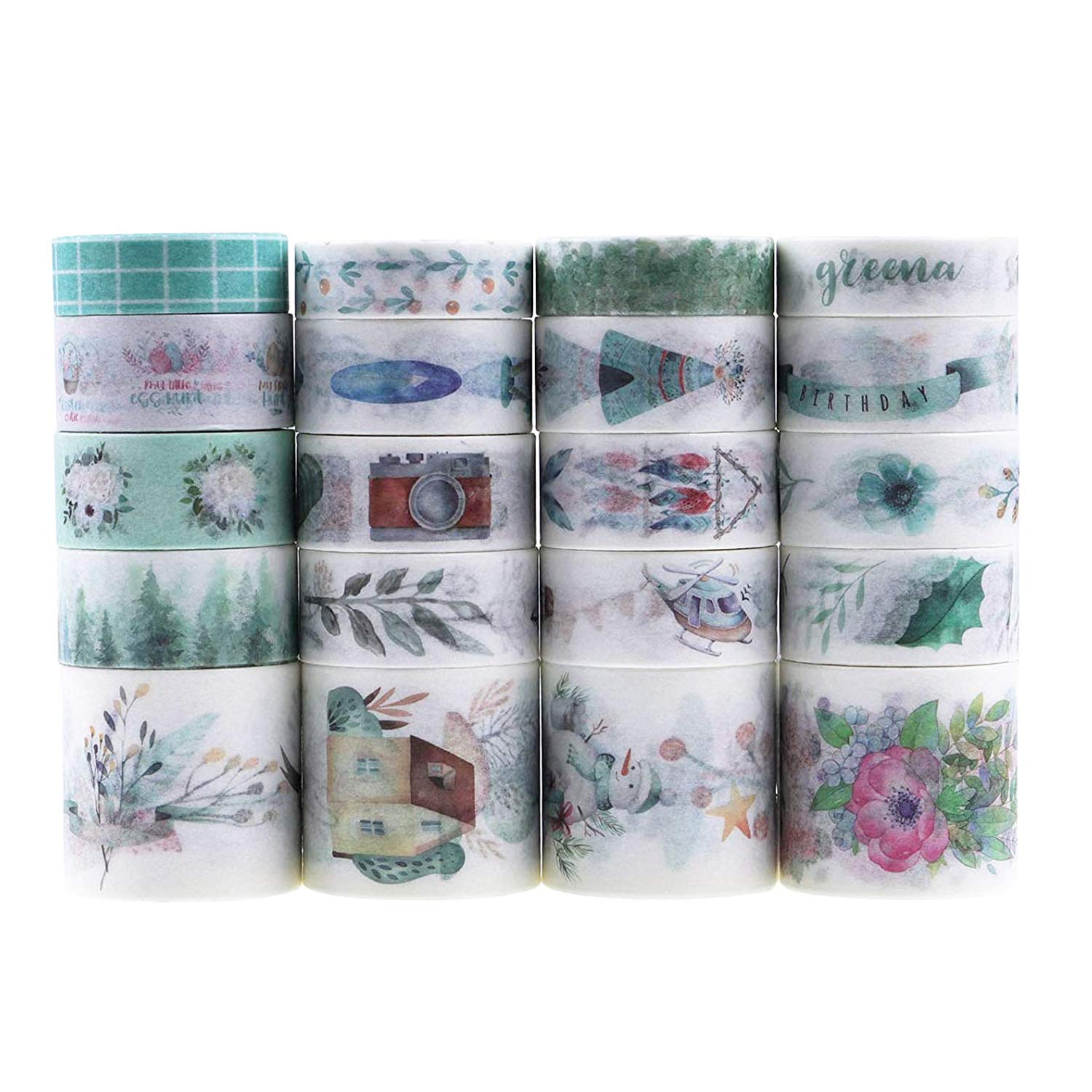 HASTHIP 20 Rolls Washi Tape Set, Elk Element Masking Tape with 3 Sizes 10/15/30mm Wide, Late Autumn Style Decor Colorful Tapes for DIY Craft, Planners, Scrapbooking (Blue) HASTHIP 20 Rolls Washi Tape Set, Elk Element Masking Tape with 3 Sizes 10/15/30mm Wide, Late Autumn Style Decor Colorful Tapes for DIY Craft, Planners, Scrapbooking (Blue)